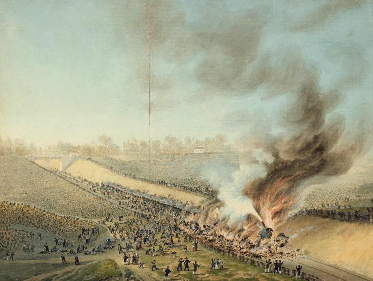 Togulykke ved Bellevue i 1842 1800-tallet av Unbekannt