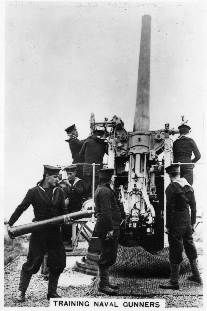 Trening av marineskyttere, Whale Island, Portsmouth, Hampshire, 1937 av Unbekannt