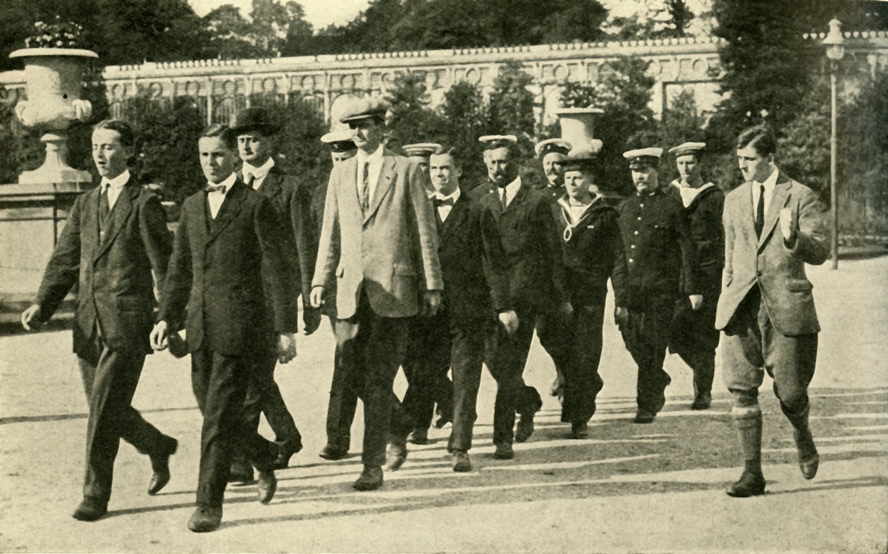 Trene rekrutter i Royal Naval Volunteer Reserve, første verdenskrig, 1914, c1920. av Unbekannt