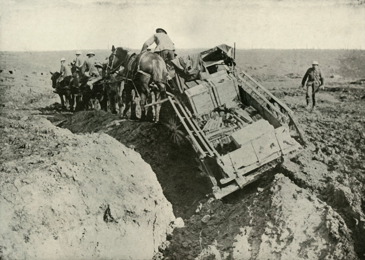 Transportvansker ved fronten, 1919. av Unbekannt