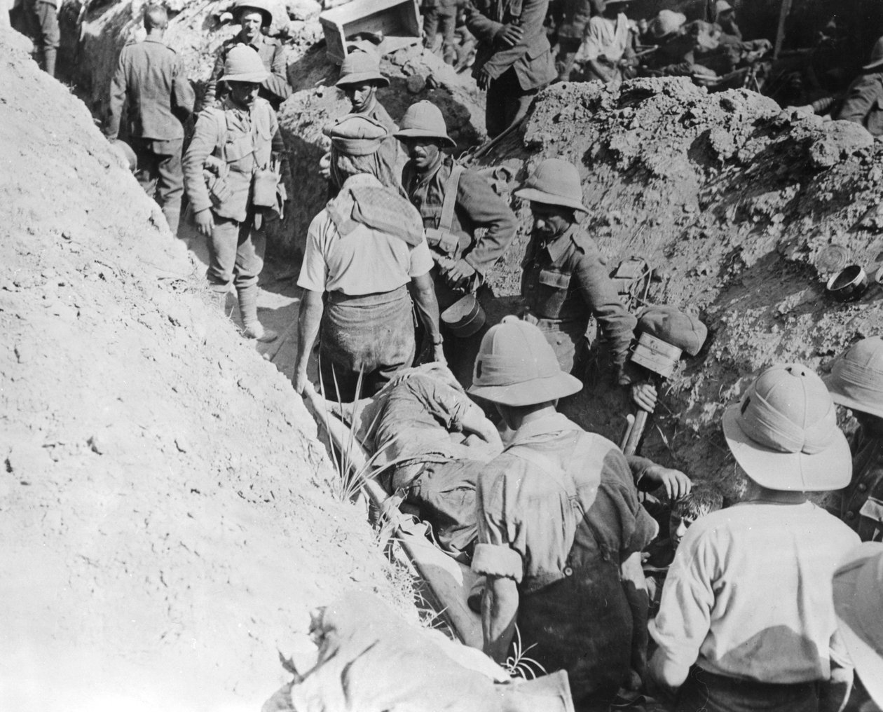 Transport av skadde, allierte operasjoner i Dardanellene, Tyrkia, 1915-1916 av Unbekannt