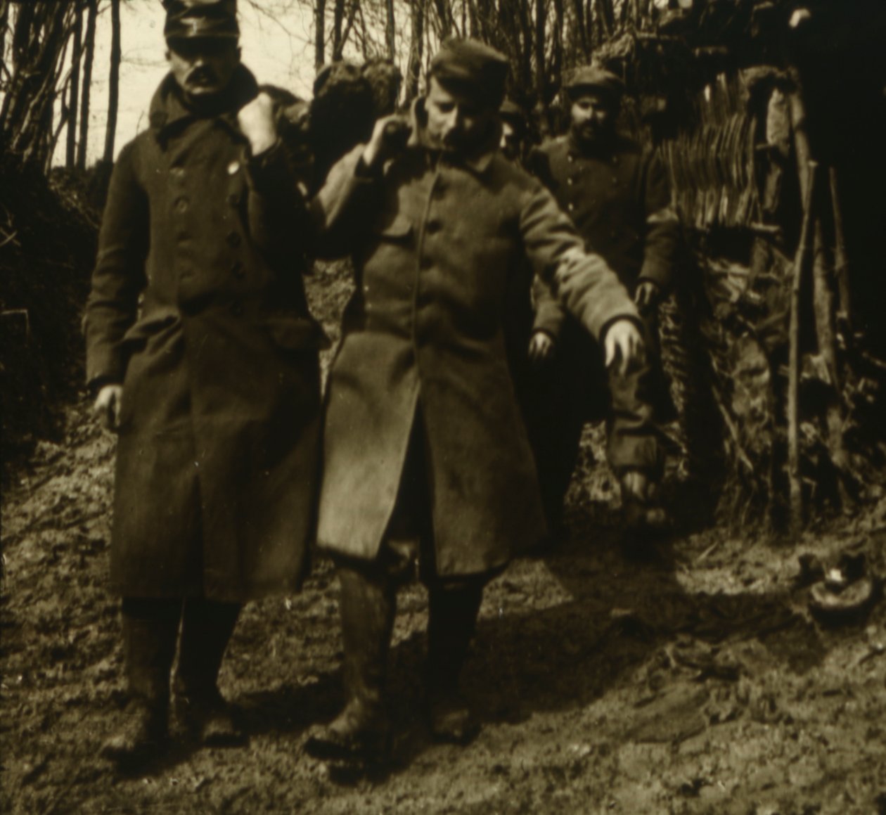 Transport av skadde, c1914-c1918 av Unbekannt
