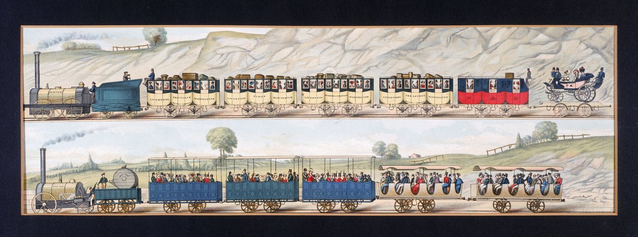 "Reise på Liverpool og Manchester Railway" av Unbekannt