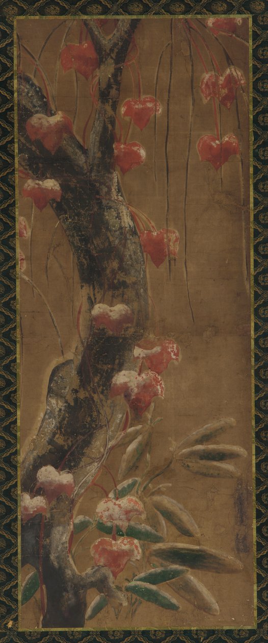 Tre, høstvin og snø, Edo-perioden, 1615-1868. av Unbekannt