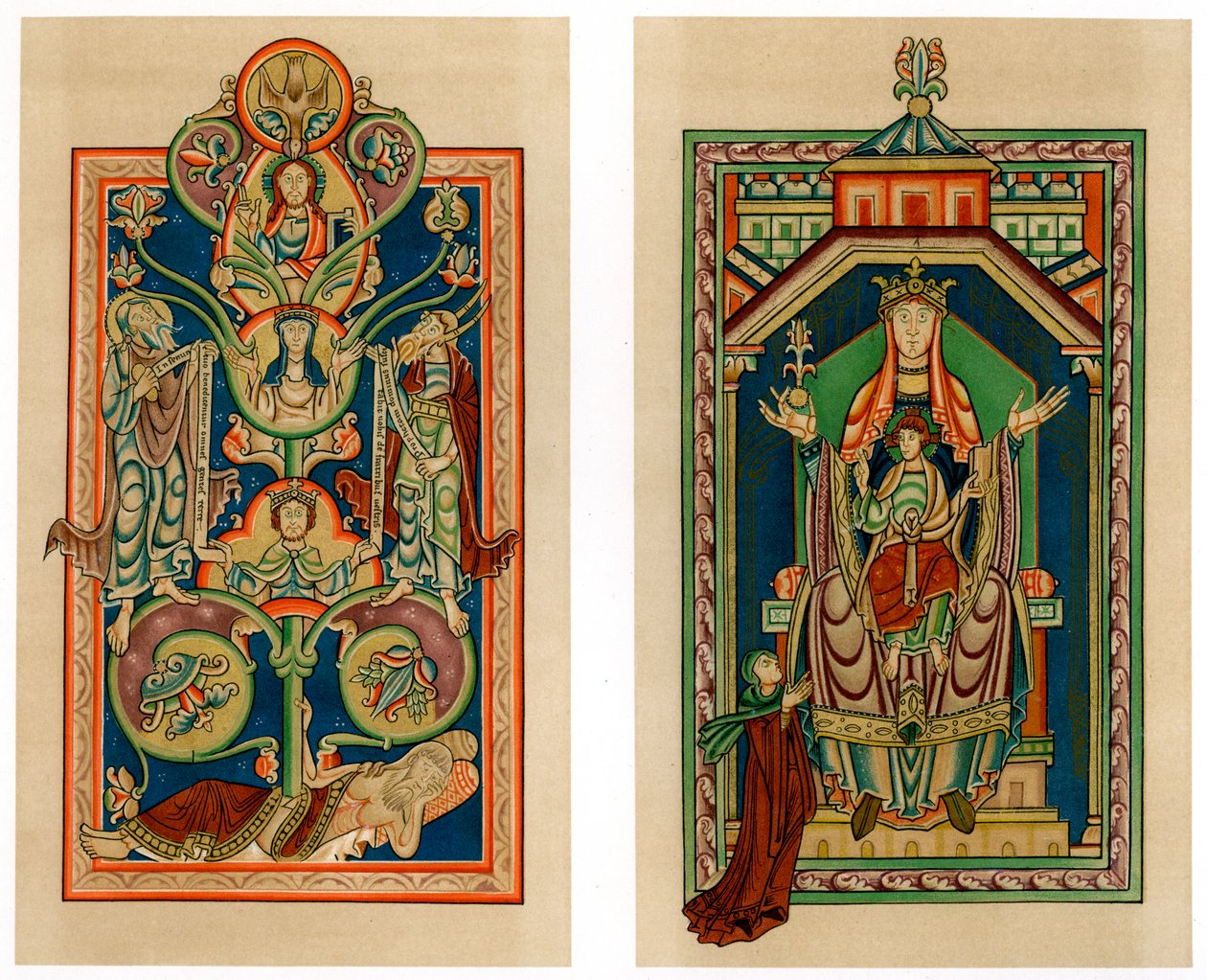 Treet til Isai og Jomfru og Barn på tronen, c1130-1140 av Unbekannt