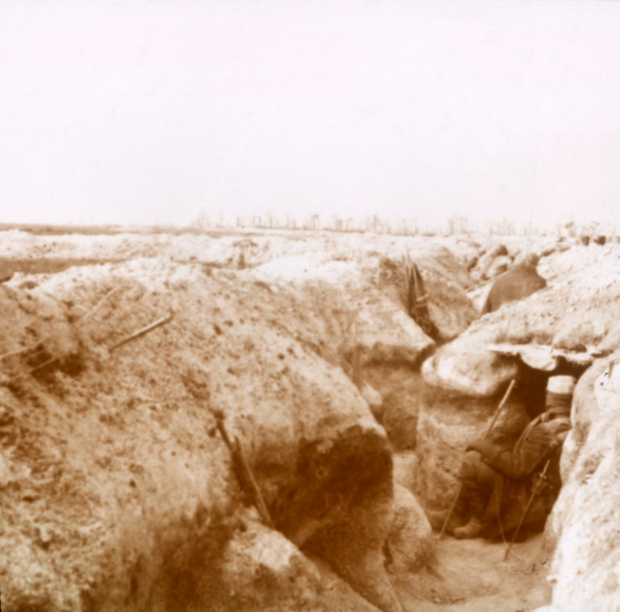 Trenches, Champagne, Nord-Frankrike, c1914-c1918 av Unbekannt