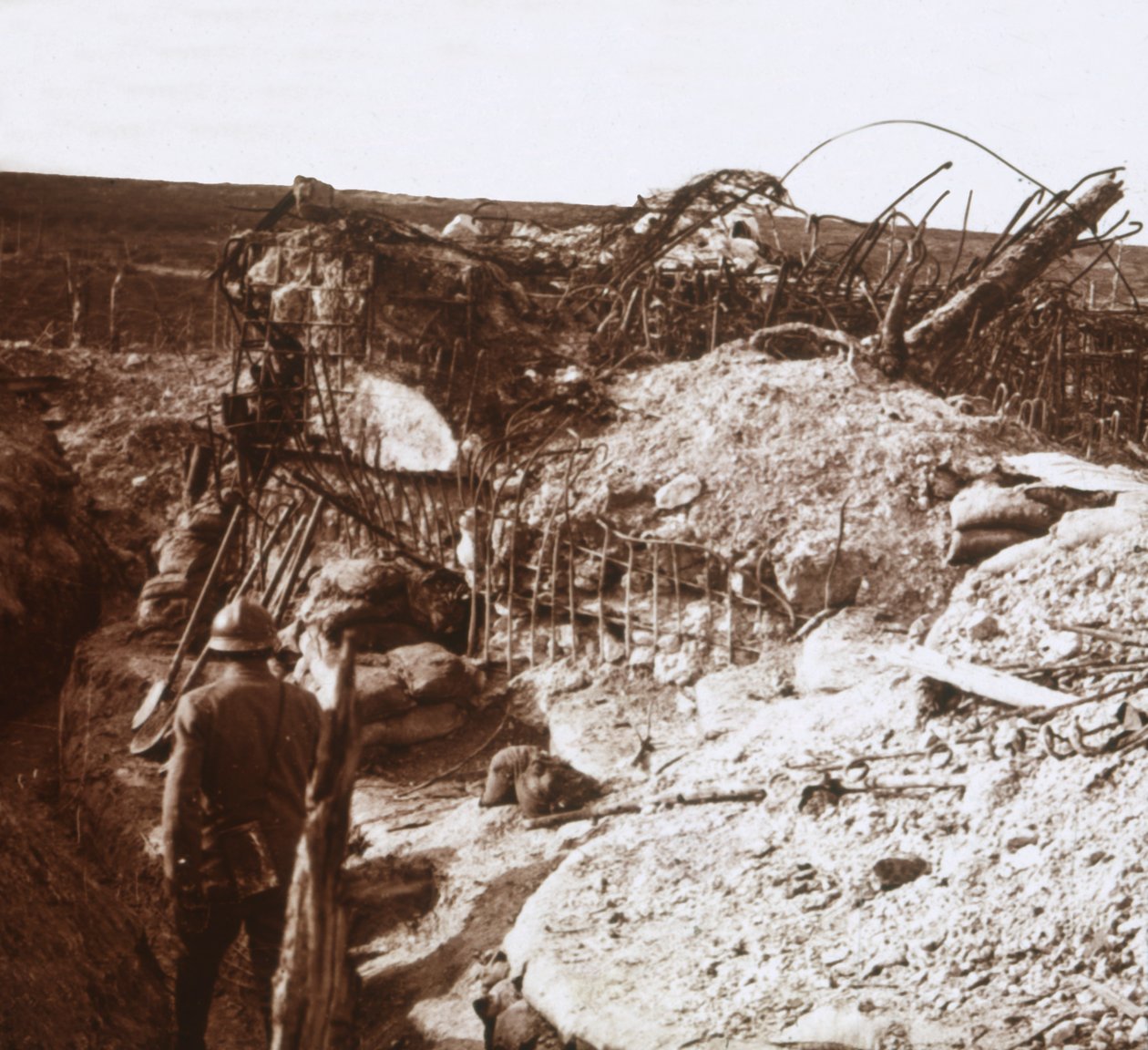 Trenches, Mont Haut, Nord-Frankrike, c1914-c1918 av Unbekannt