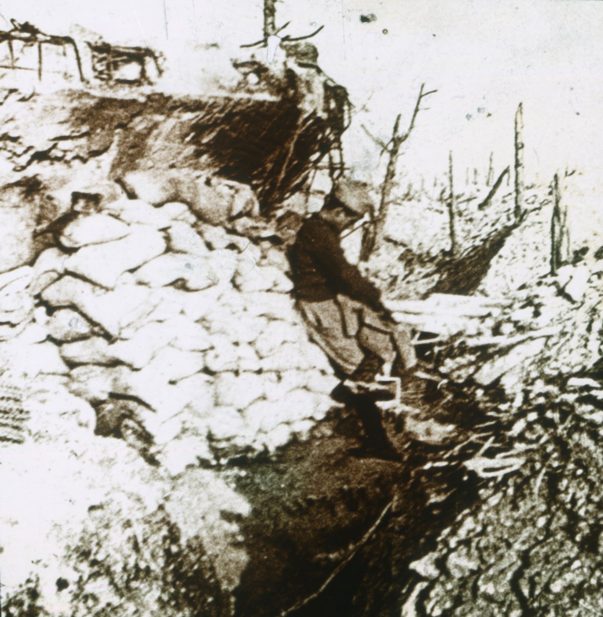 skyttergraver, c1914-c1918 av Unbekannt
