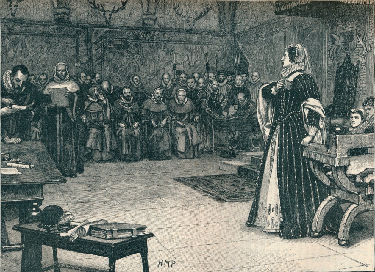 Rettssak mot Mary Queen of Scots i Fotheringhay Castle, 1586 1905. av Unbekannt