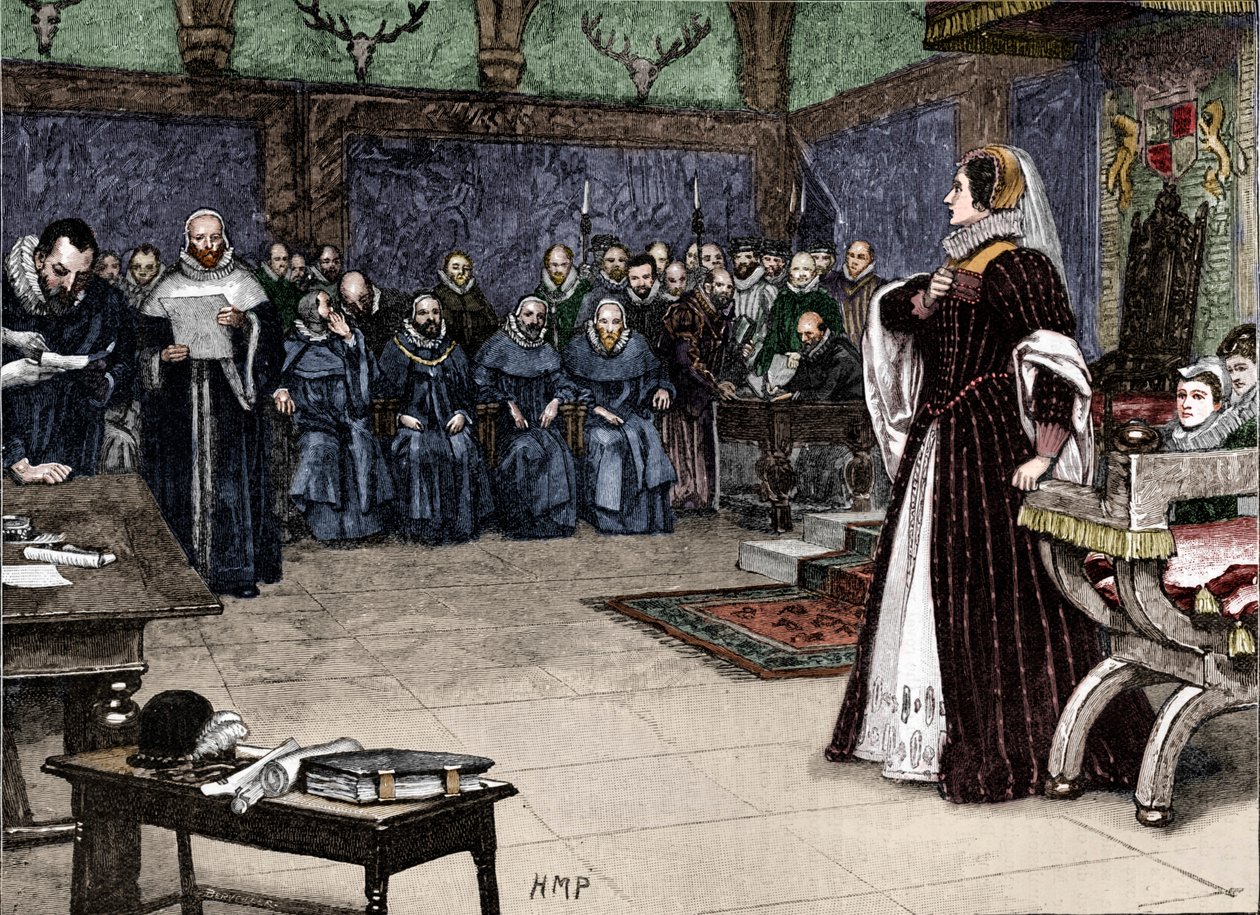 Rettssak mot Mary Queen of Scots i Fotheringhay Castle, 1586 1905 av Unbekannt