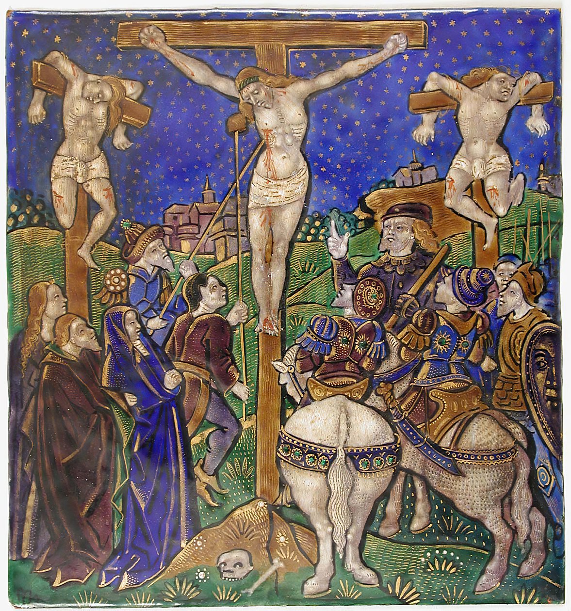 Triptych Panel with the Crucifixion, fransk, tidlig på 1500-tallet. av Unbekannt