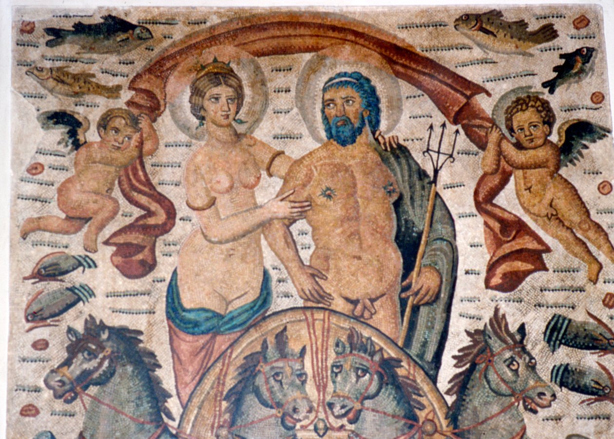 Triumf av Neptun og Amphitrite, romersk mosaikk, tidlig på 400-tallet av Unbekannt