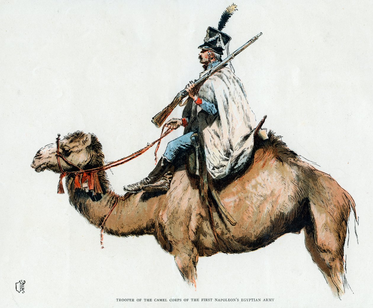 Tropper fra kamelkorpset til den første Napoleons egyptiske hær, 1790-tallet, 1900-tallet av Unbekannt