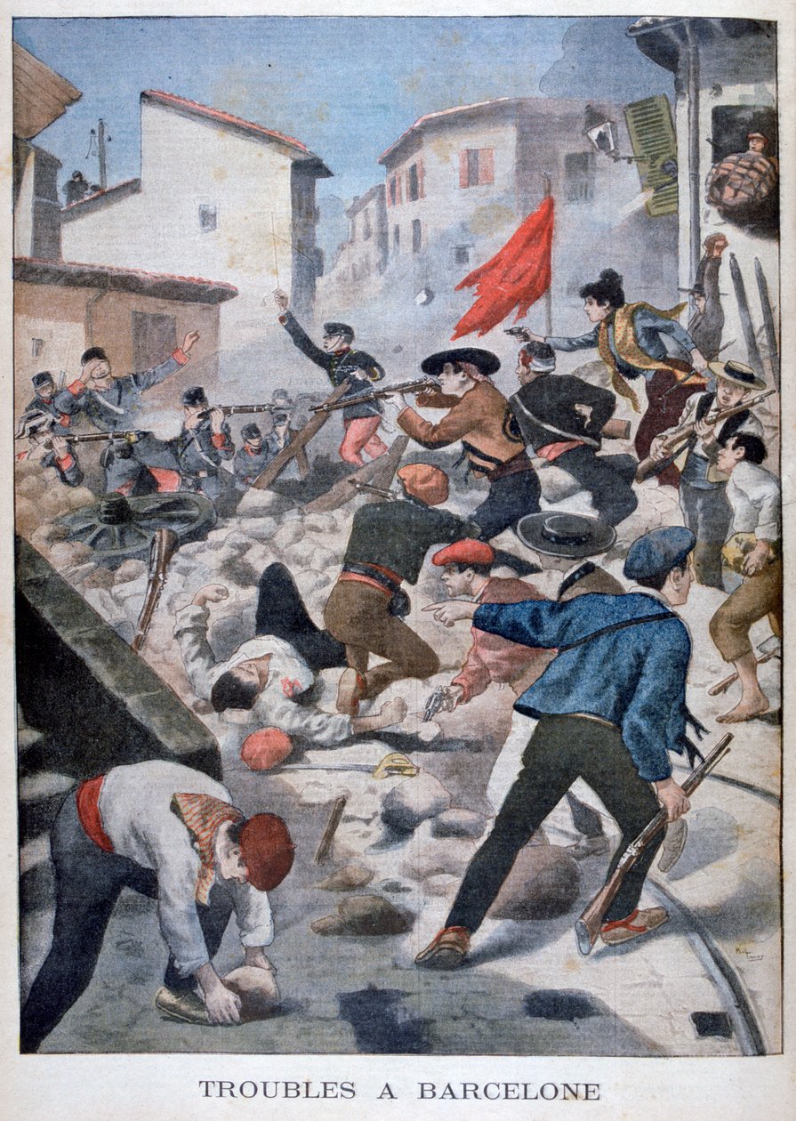 Trouble i Barcelona, 1902 av Unbekannt