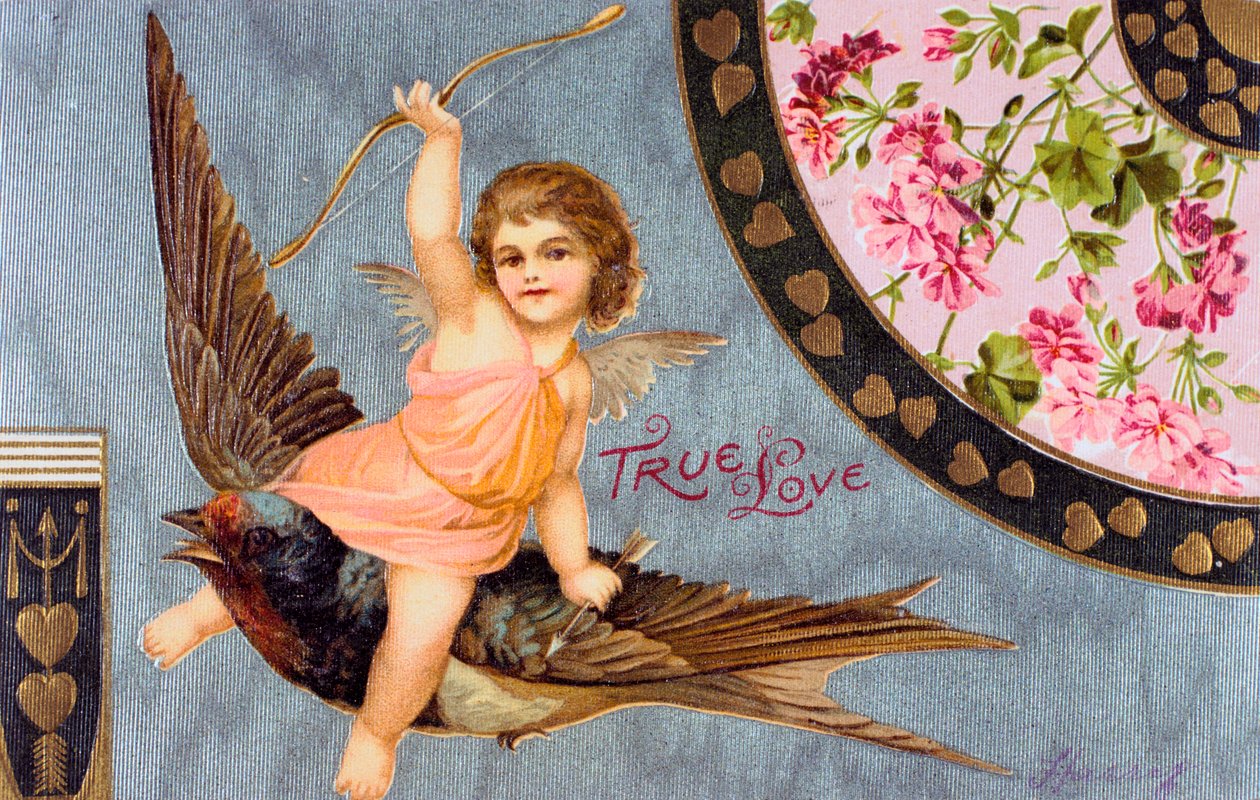 True Love, American Valentine-kort, 1908 av Unbekannt