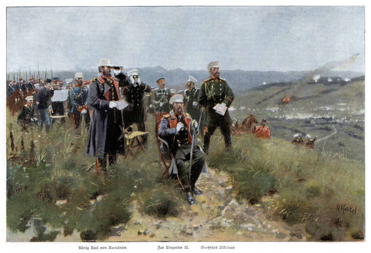 Tsar Alexander II av Russland og hans stab, 1900 av Unbekannt