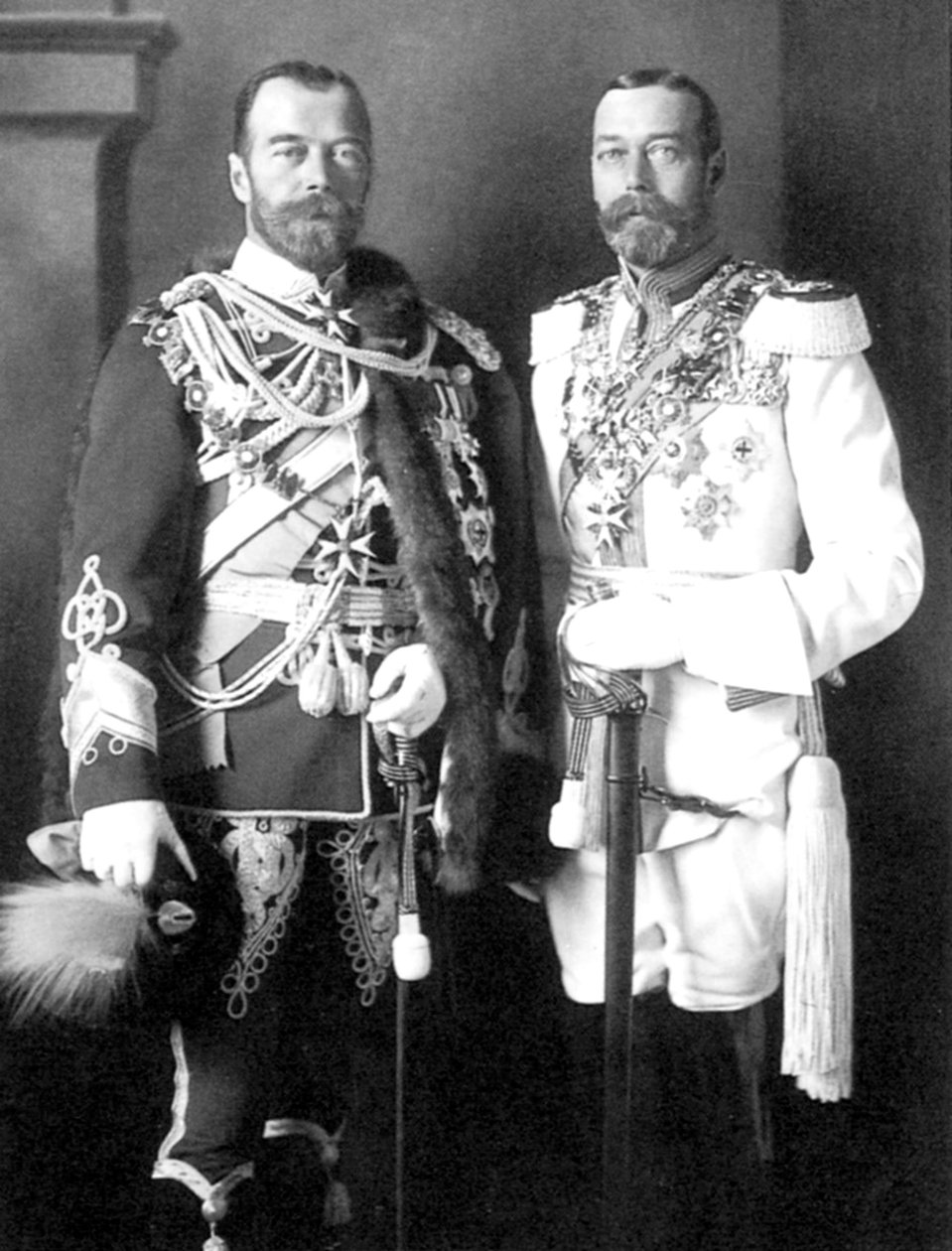 Tsar Nicholas II av Russland og George V av Storbritannia, 1913 av Unbekannt