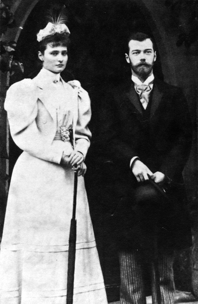 Tsarina Alexandra Feodorovna og tsar Nicholas II av Russland, ca 1900. av Unbekannt