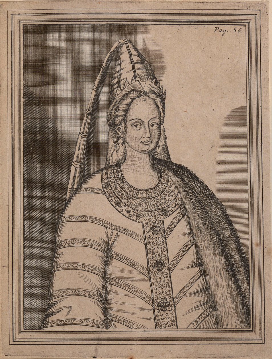 Tsarina Irina Godunova 1557-1603, kona til tsar Feodor I av Russland. av Unbekannt