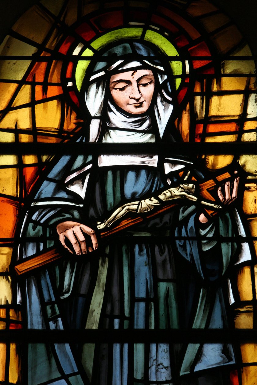Tunis katedral glassmaleri : Santa Rita Tunis Tunisie av Unbekannt