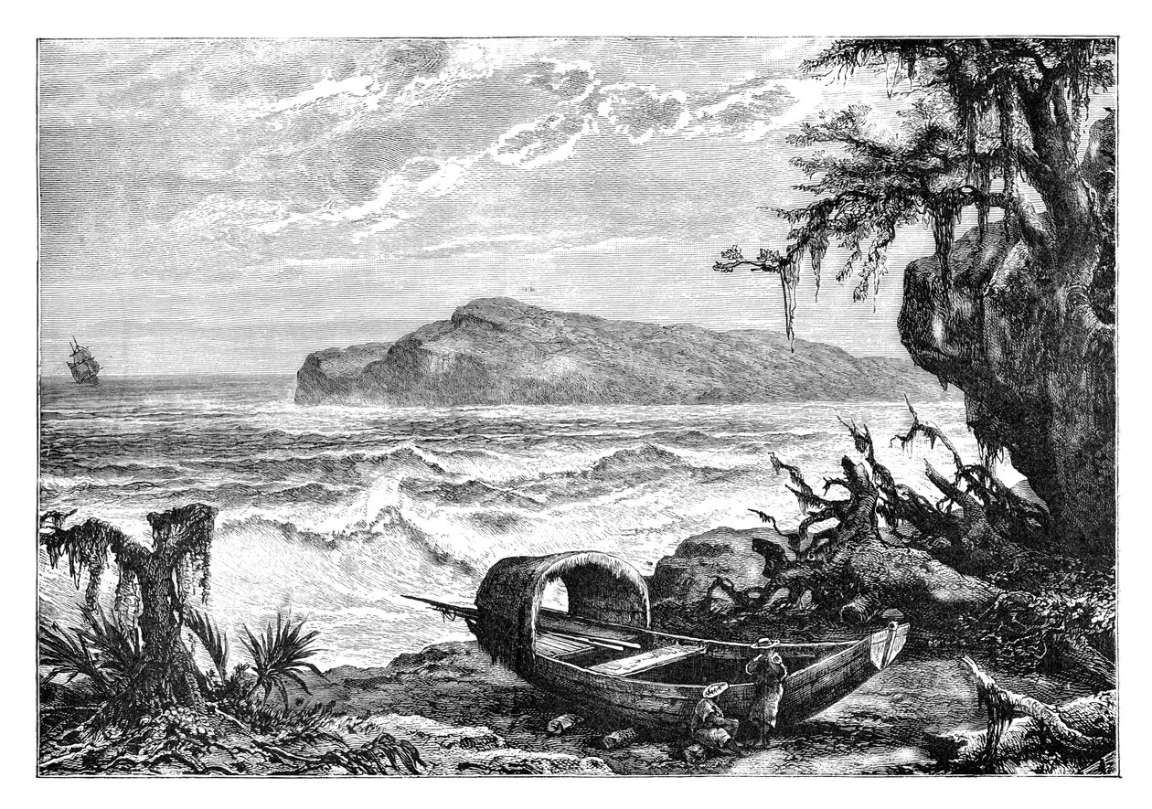 Turtle Island, utsikt tatt ved munningen av Three Rivers, c1890 av Unbekannt