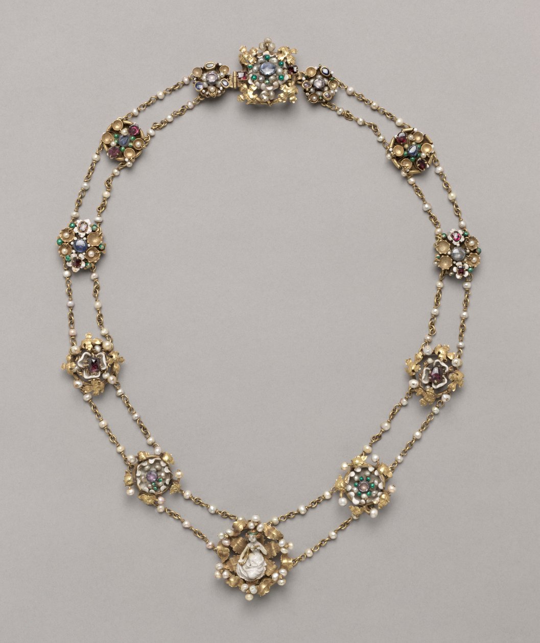 Tolv medaljonger montert som et halskjede, ca. 1400. av Unbekannt