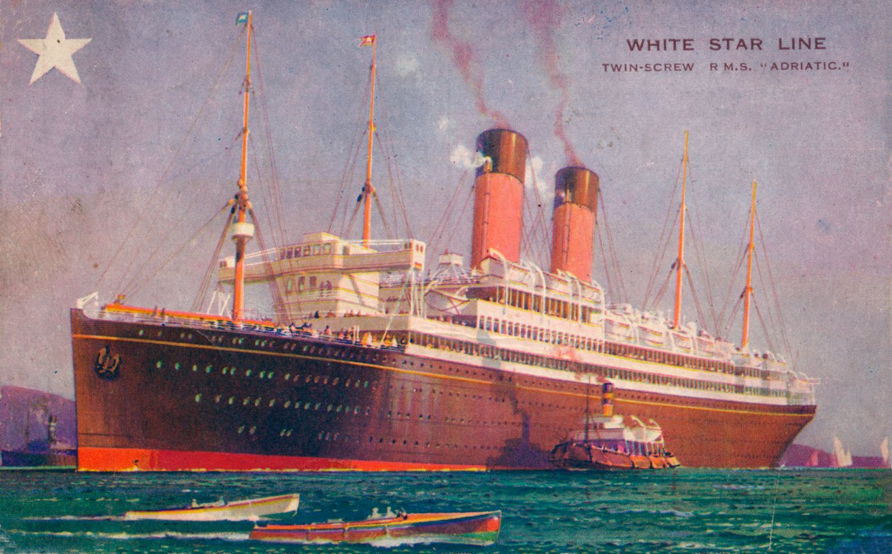 Twin-screw RMS Adriatic of the White Star Line, c1907 av Unbekannt