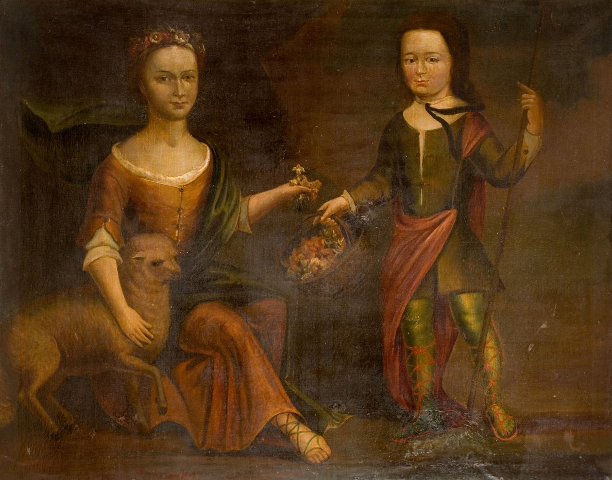 To barn av familien Holte, 1800. av Unbekannt