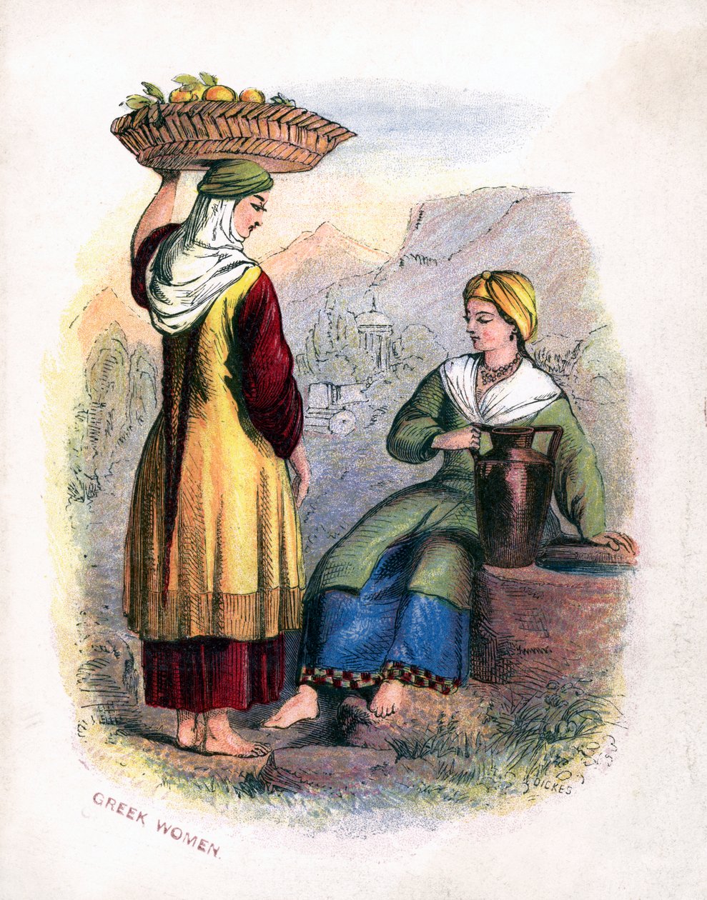To greske kvinner, c1809 av Unbekannt