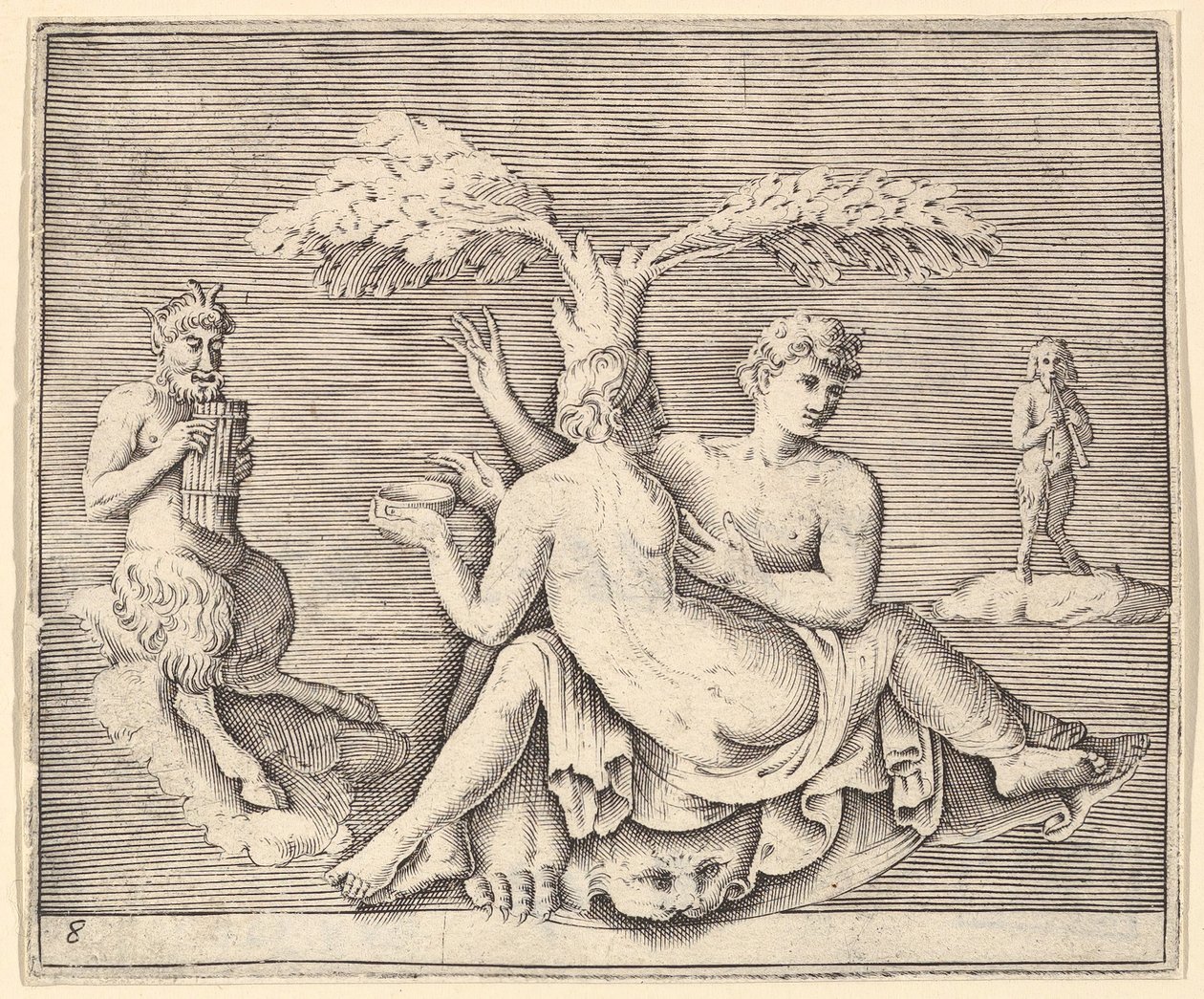 Two Lovers with Pan, utgitt ca. 1599-1622. av Unbekannt