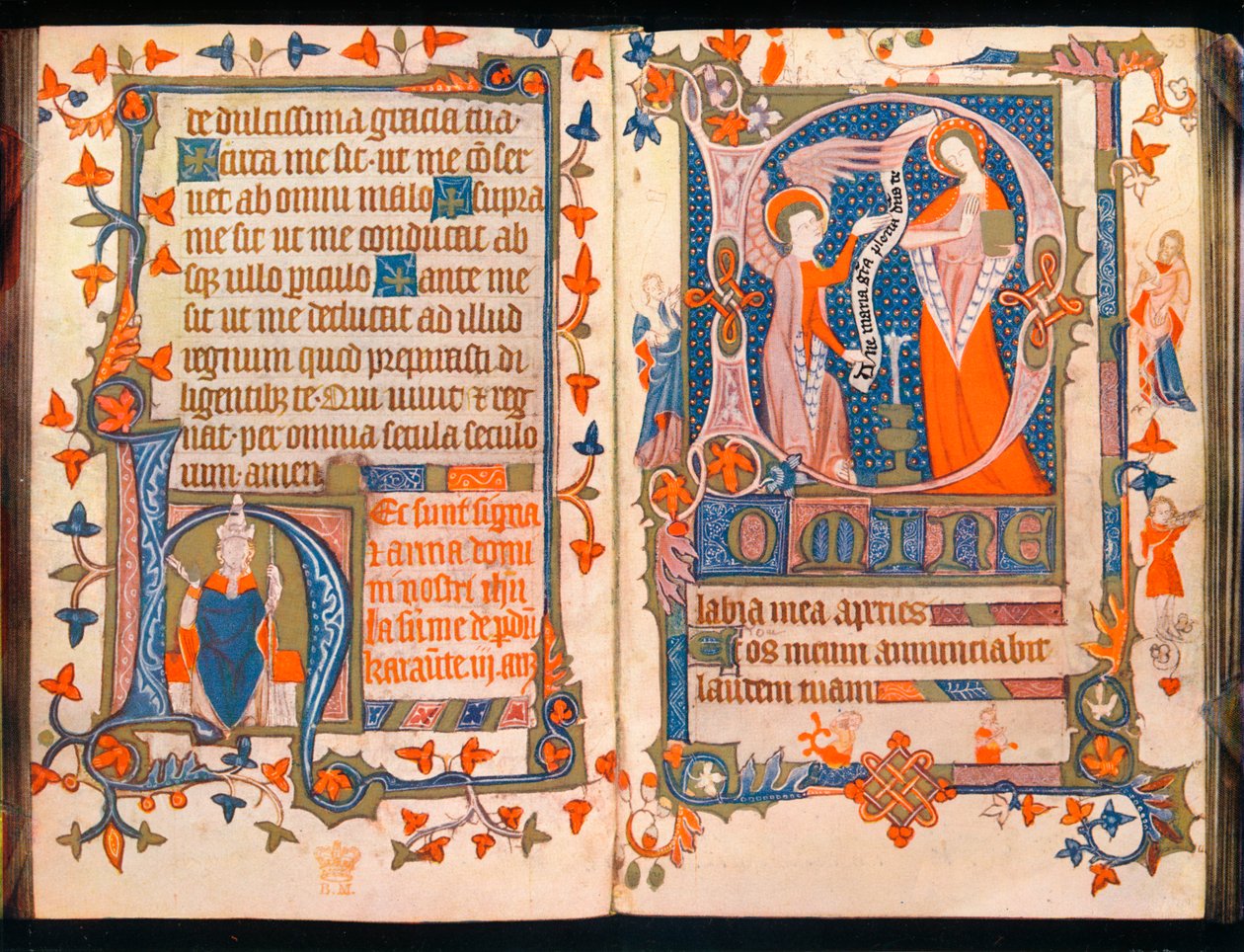 To sider fra A Book of Hours, c1350 av Unbekannt