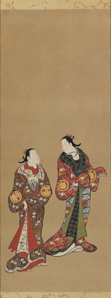To høye kvinner i mørke kapper, Edo-perioden, 1615-1868. av Unbekannt