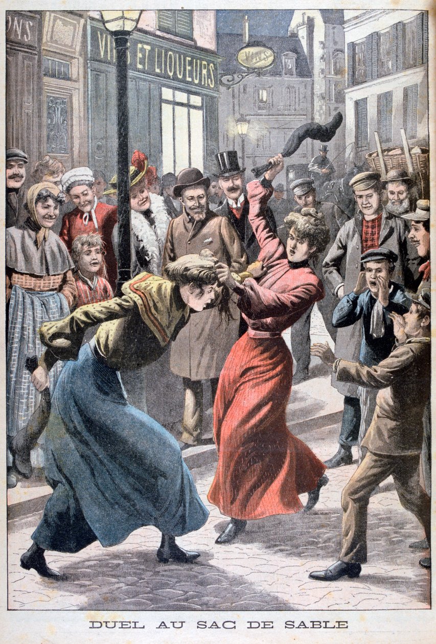 To kvinner som kjemper med sandsekker, 1903 av Unbekannt