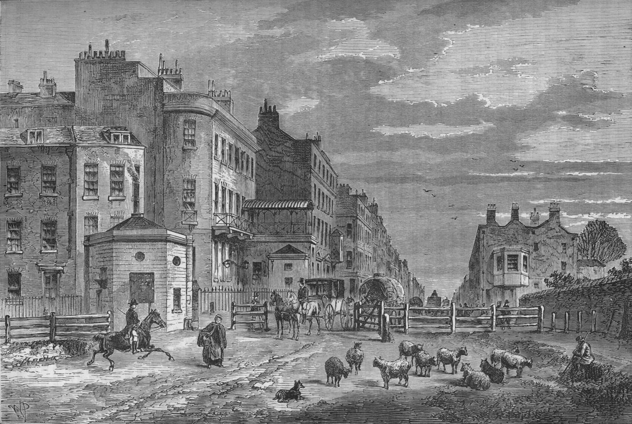 Tyburn Turnpike, Westminster, London, 1820 1878 av Unbekannt