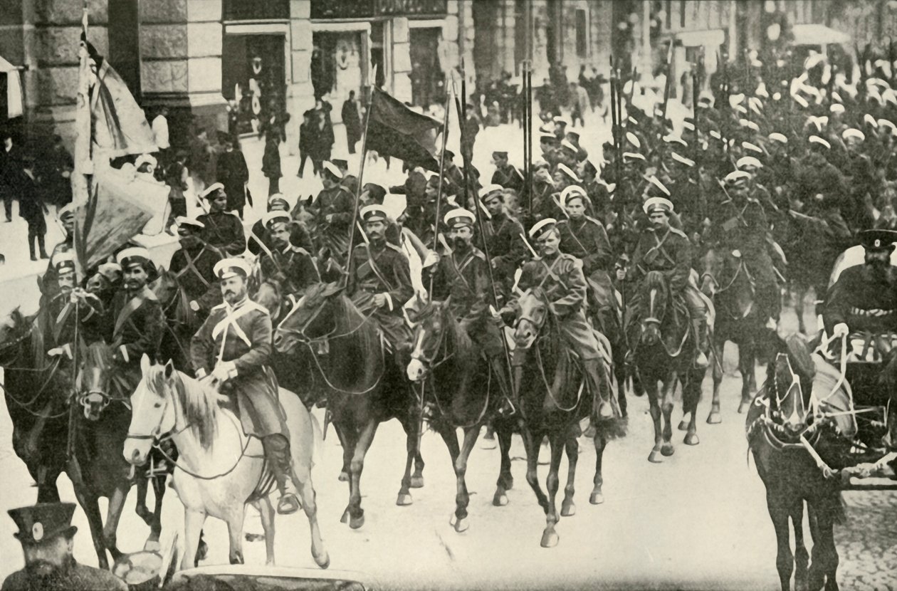 Typer av det russiske kavaleriet, 1919. av Unbekannt