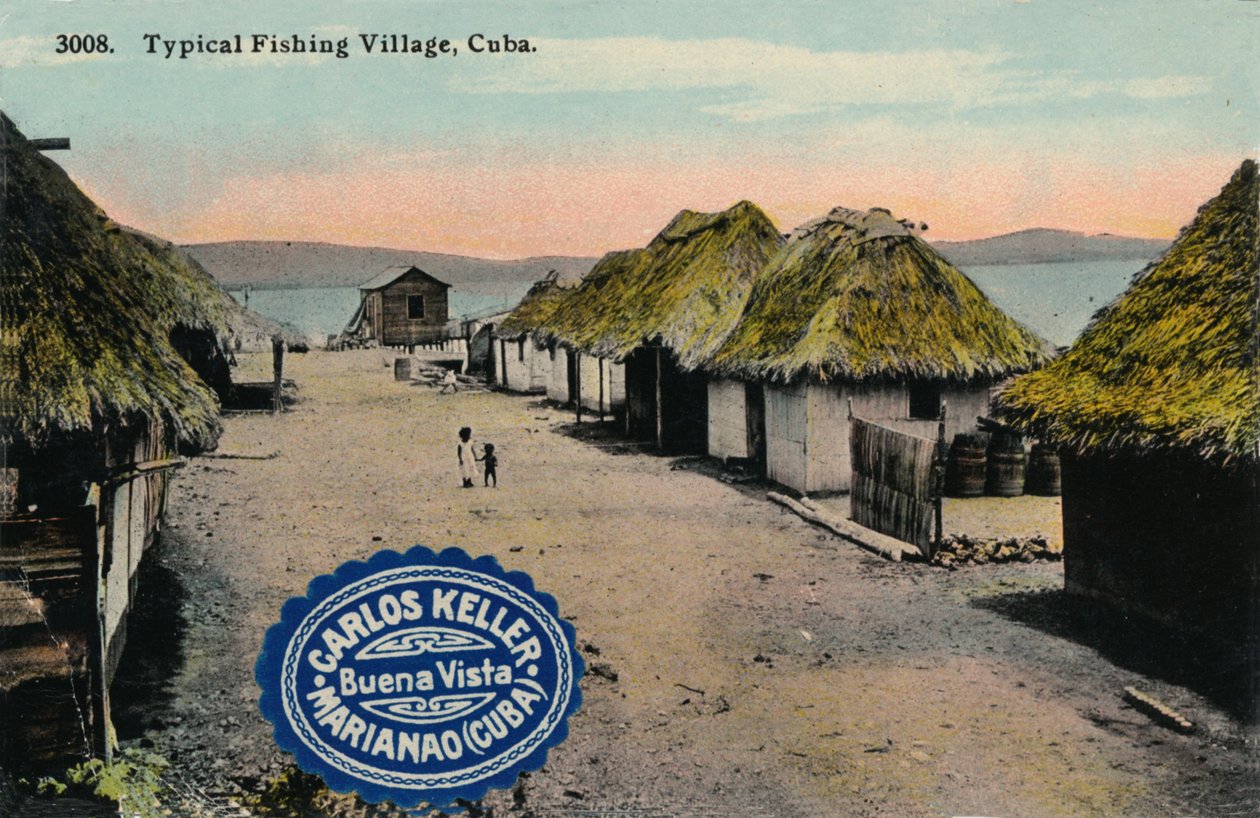Typisk fiskerlandsby, Cuba, 1912 av Unbekannt