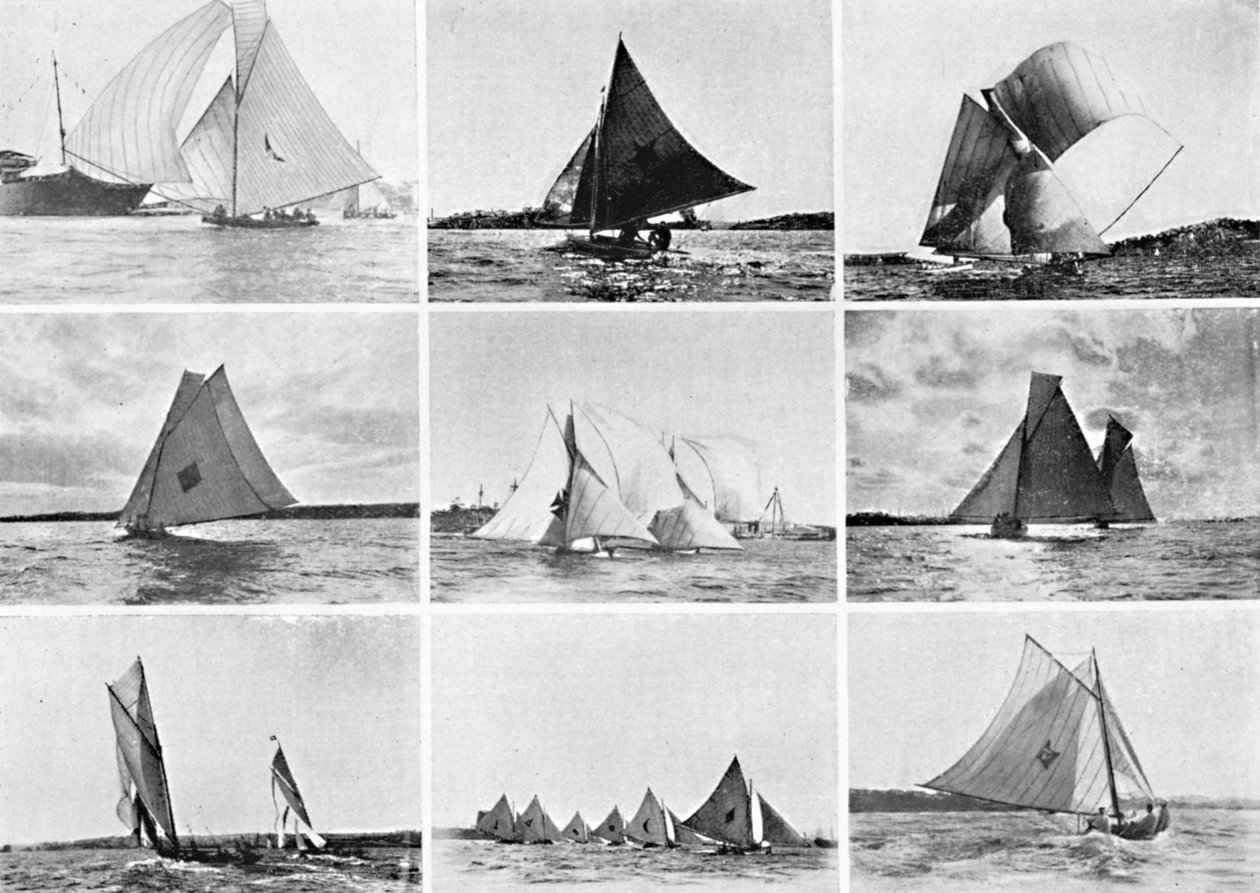 Typiske Sydney Harbour Yachting Scenes, c1900. av Unbekannt