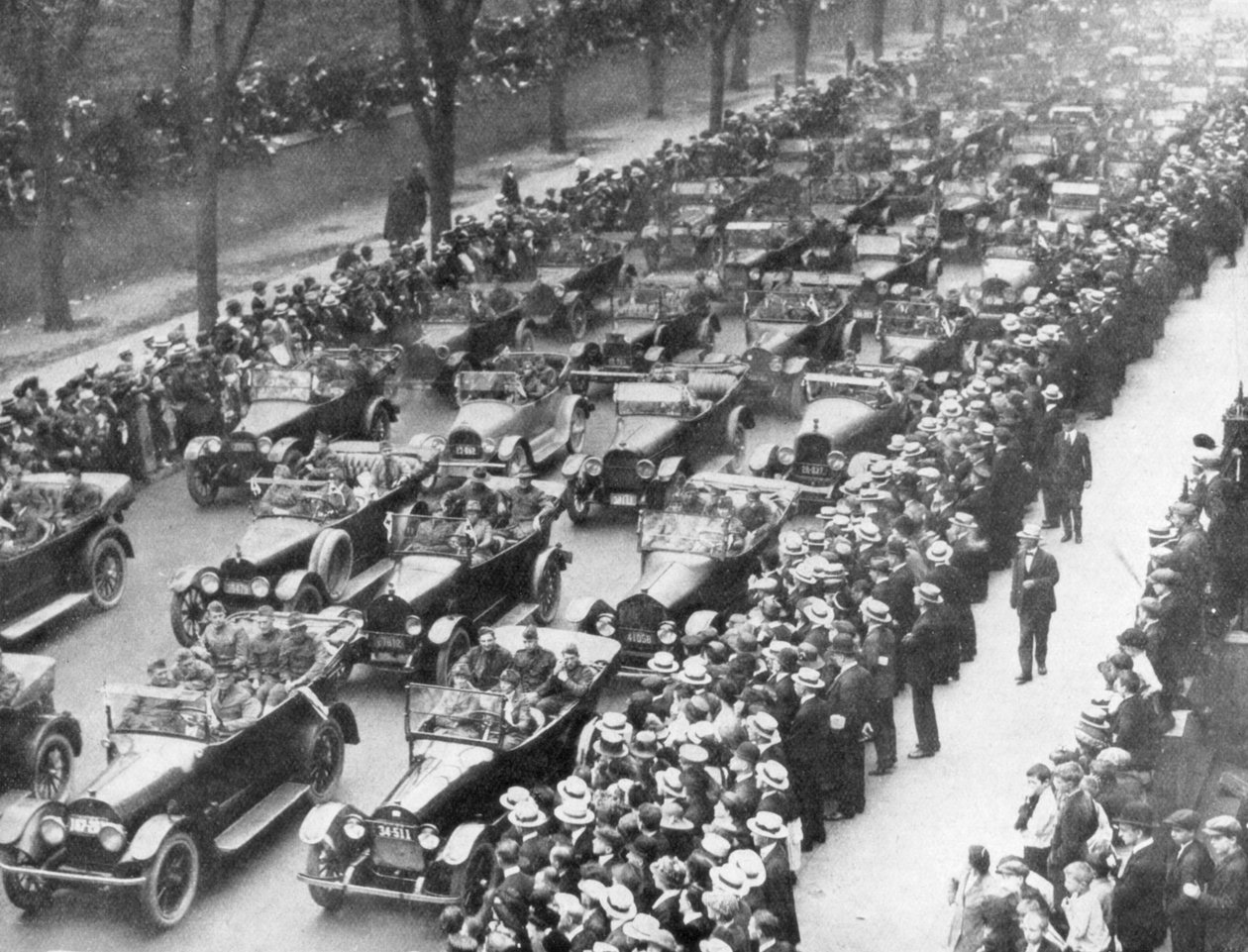 US 1st Army in the Victory Parade, New York, USA, 10. september 1919 av Unbekannt