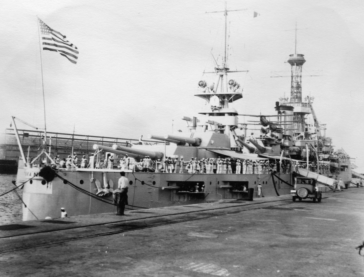 US Navy krigsskip, Navy yard, Balboa, Panama, 1931 av Unbekannt
