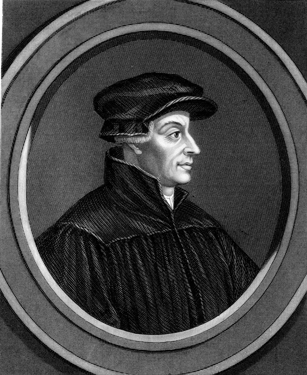 Ulrich Zwingli, guddommelig sveitsisk reformasjon, c1530 1851 av Unbekannt