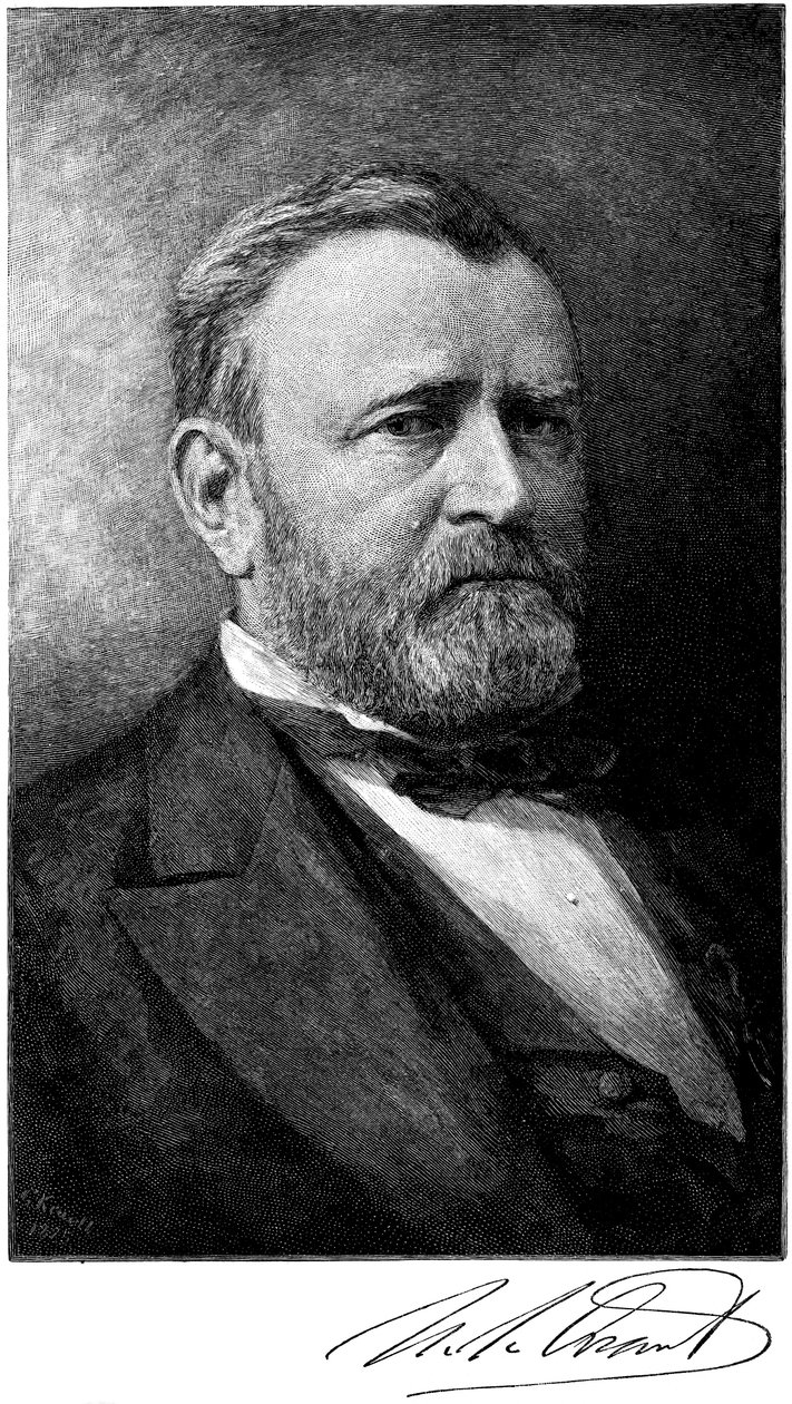 Ulysses S Grant, amerikansk soldat og statsmann, sent på 1800-tallet av Unbekannt