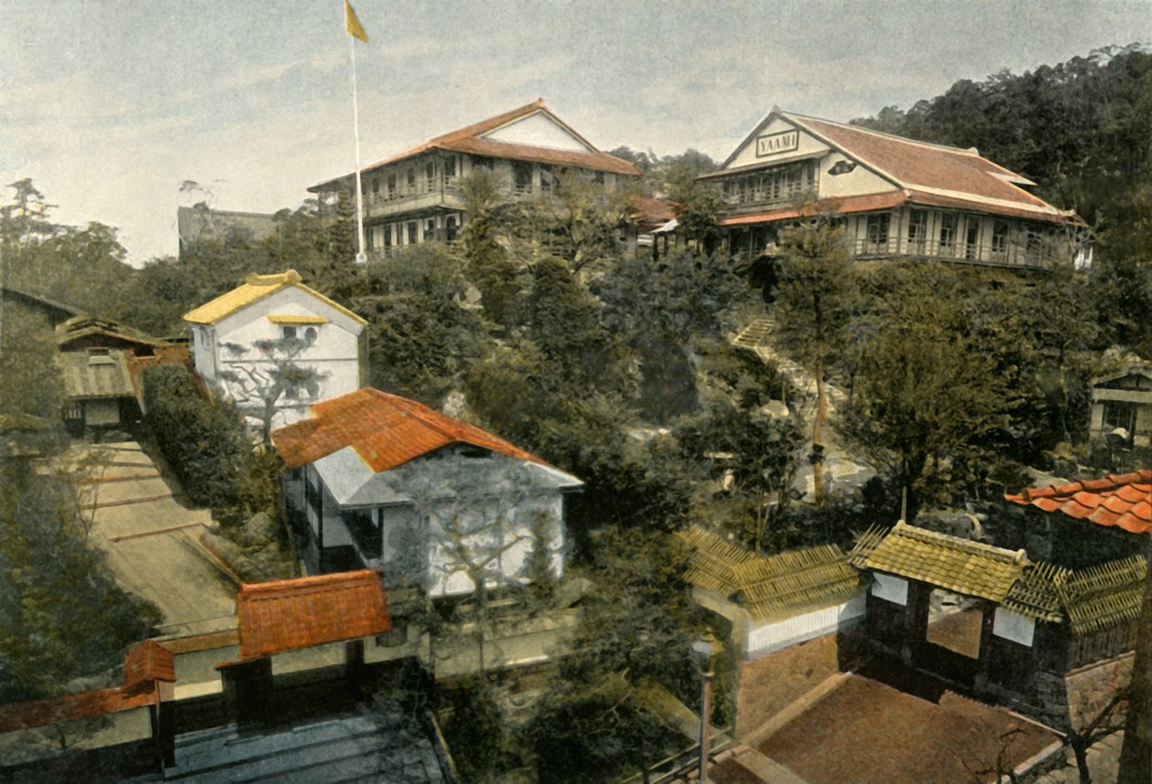 Un Hotel A Kioto, Hotel at Kyoto, 1900. av Unbekannt