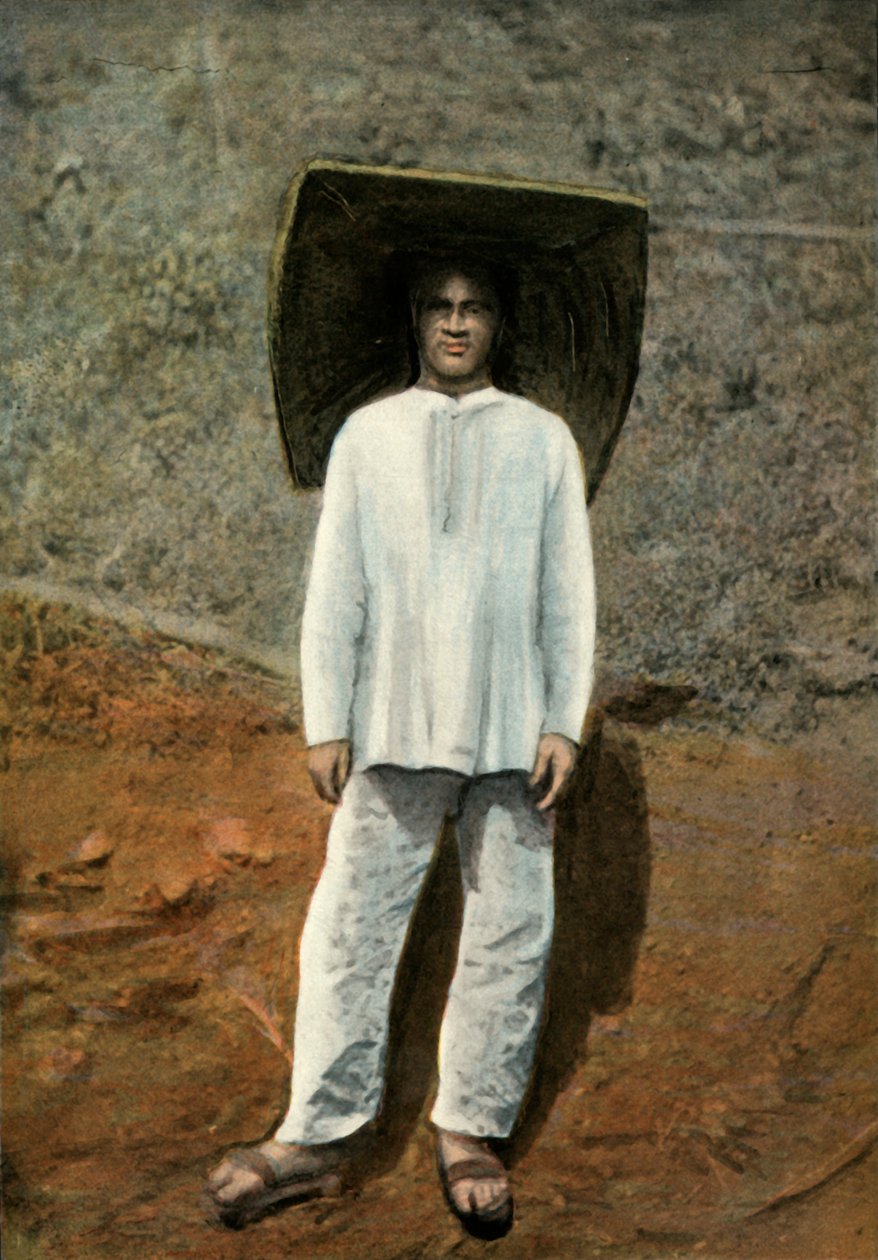 En mindreårig. Work Costume, En gruvearbeider i arbeidsklær, 1900. av Unbekannt