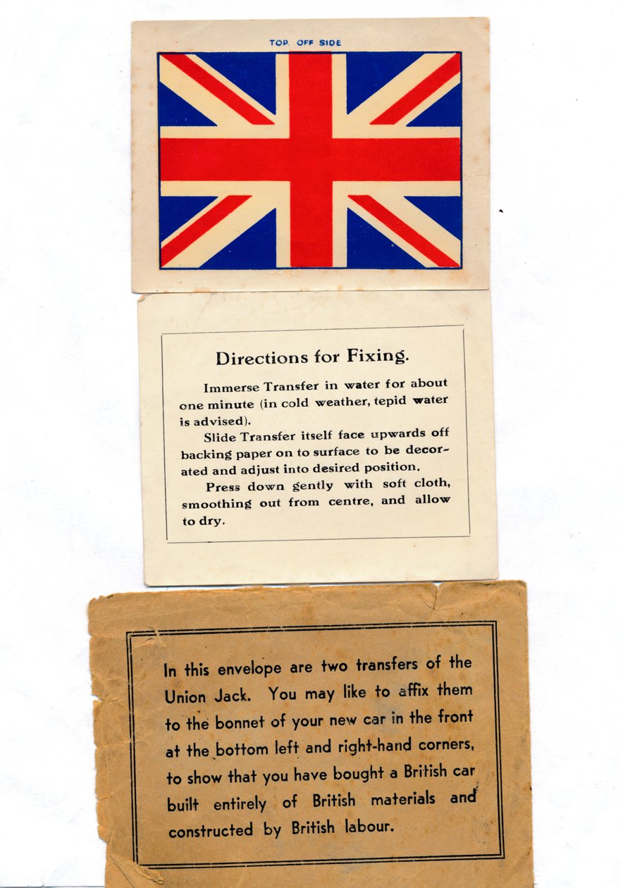 Union Jack-biloverføringer, c1960-tallet av Unbekannt