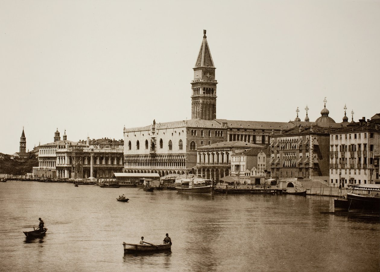 Uten tittel 99, ca. 1890. [Dogepalasset og Canal Grande, Venezia]. av Unbekannt