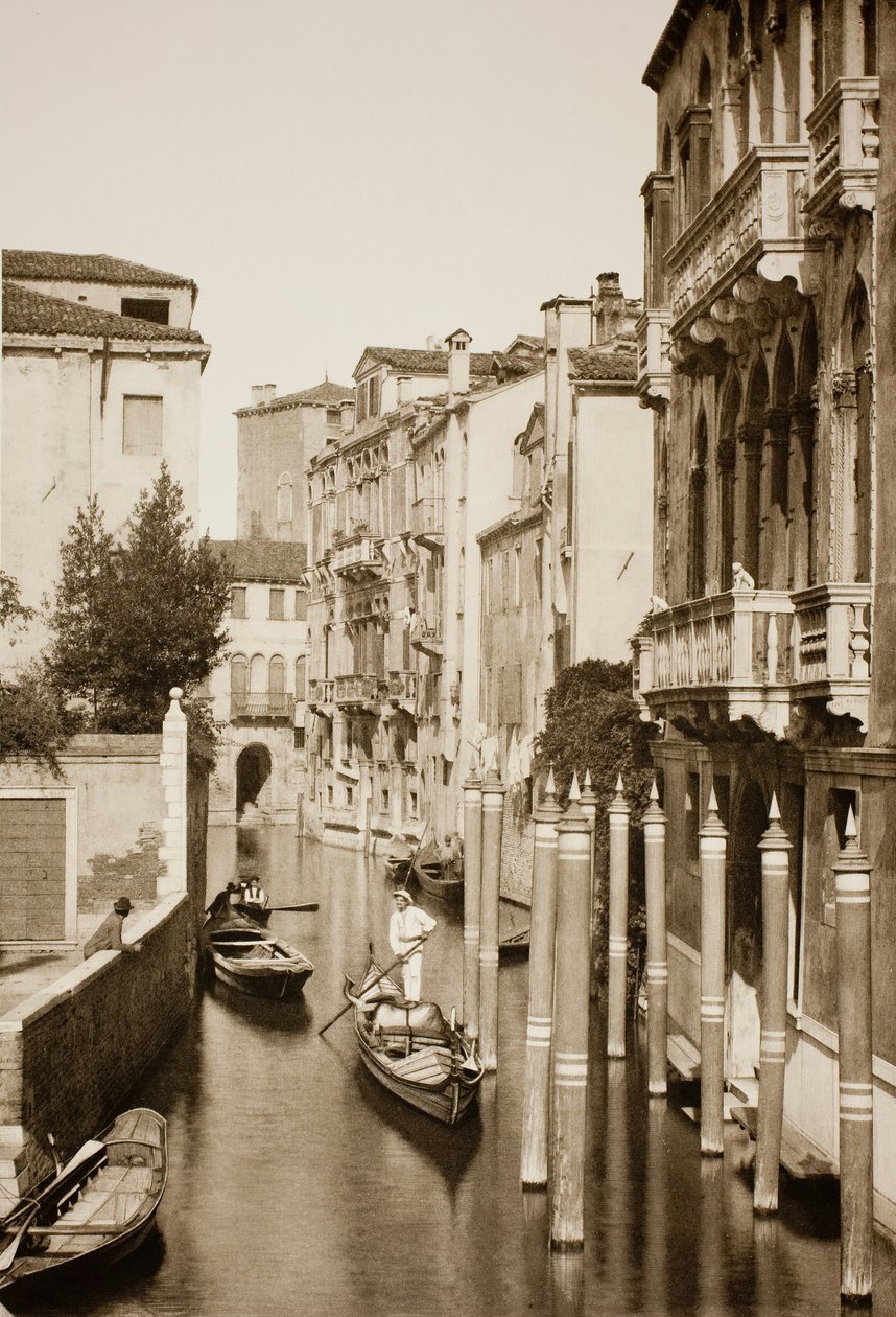 Uten tittel II 41, ca. 1890. [Gondola på kanalen, Venezia]. av Unbekannt
