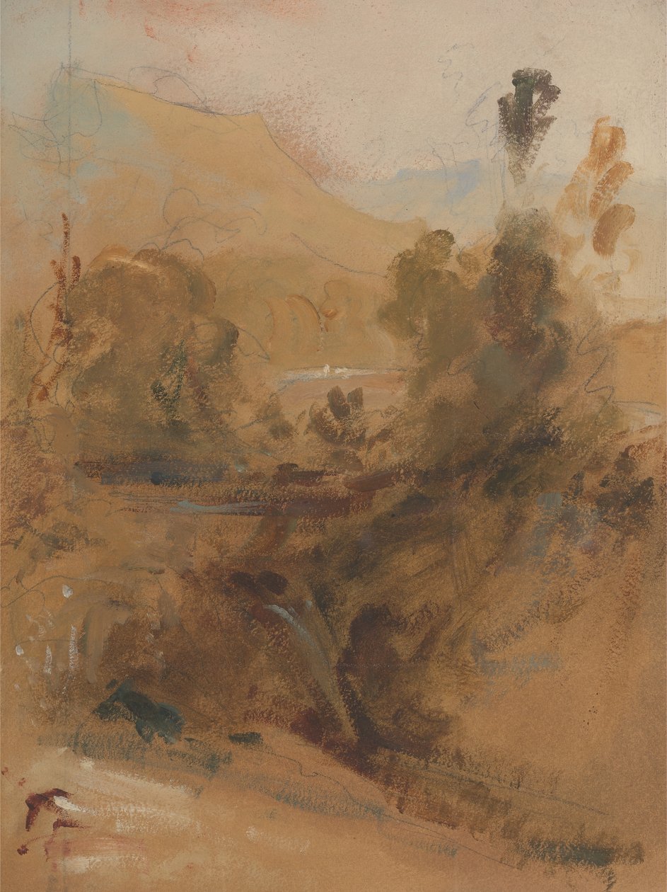 Oppreist landskap, ca. 1830. av Unbekannt