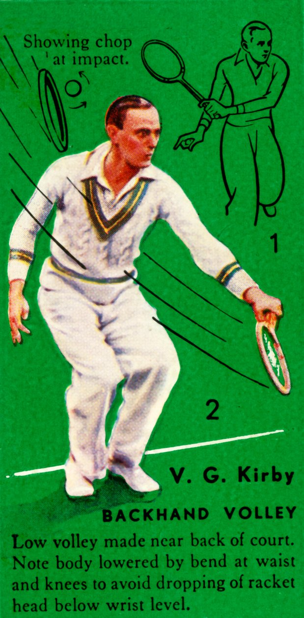V. G. Kirby - Backhand Volley, c1935. av Unbekannt