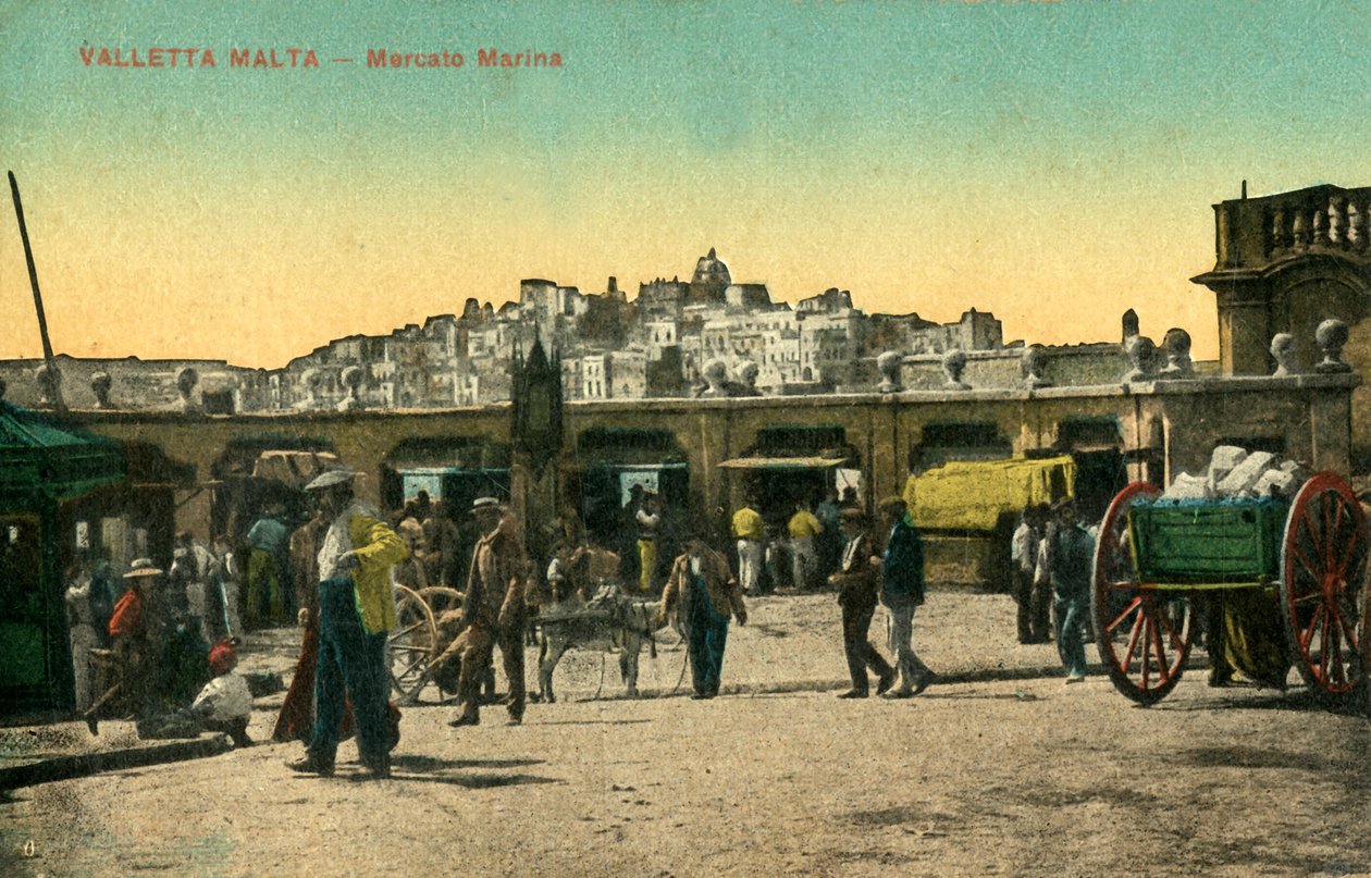 Valletta Malta - Marina Market, c1918-c 1939. av Unbekannt