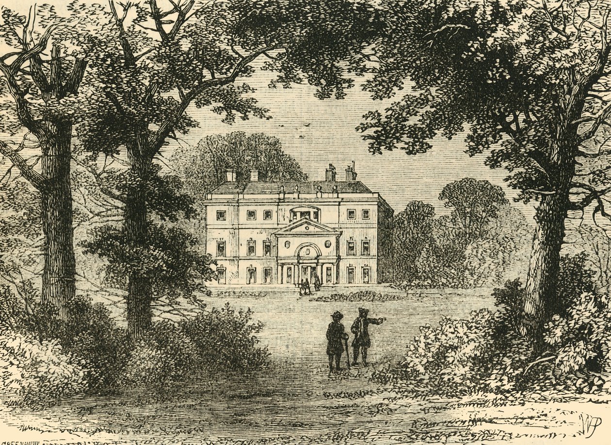Vane House, i 1800, c1876. av Unbekannt